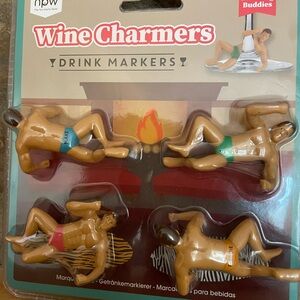 BRAND NEW! Wine Charms! Drinking Buddies Drink Markers.  in original package